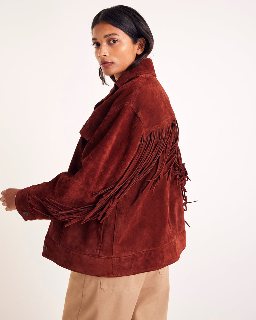 Veste Augustin croute brique