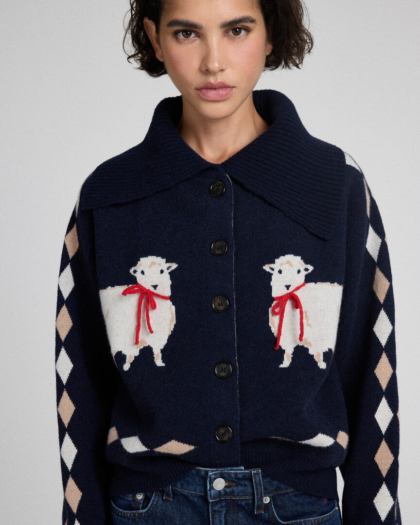 Cardigan Cecilia bleu marine