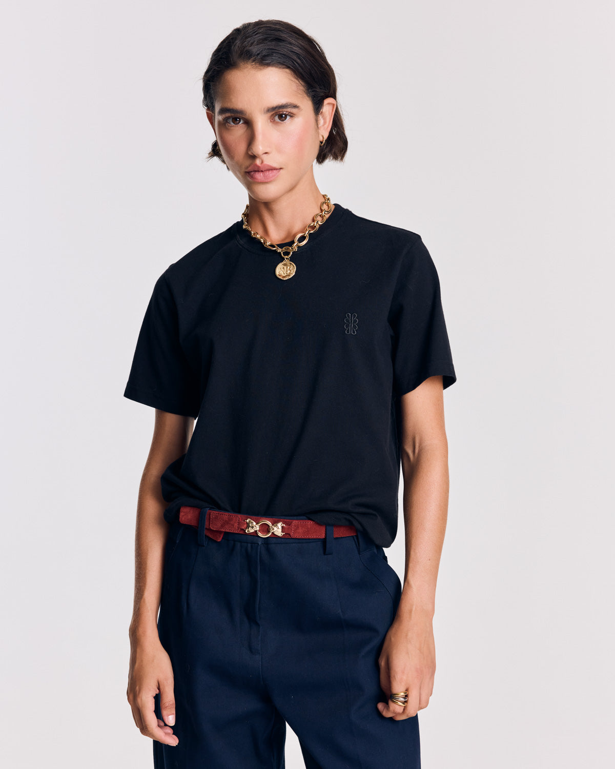 Tee-shirt Bree noir brodé