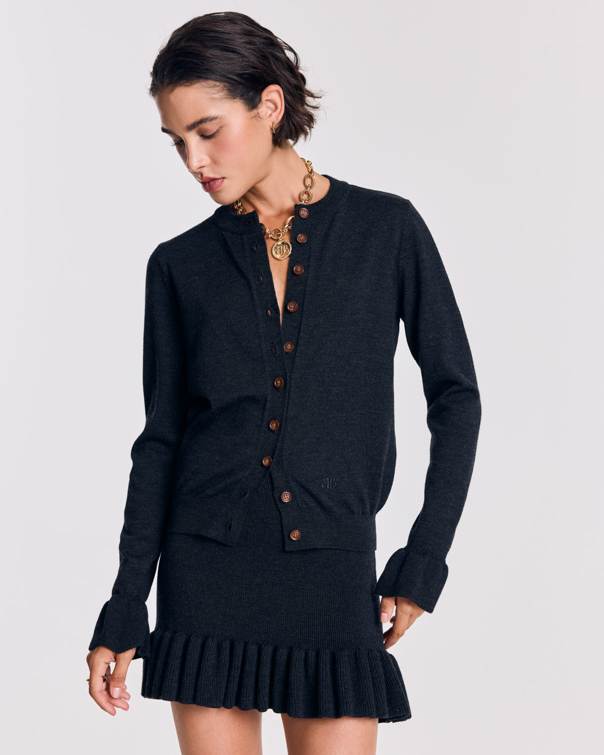 Cardigan Rosalia gris anthracite