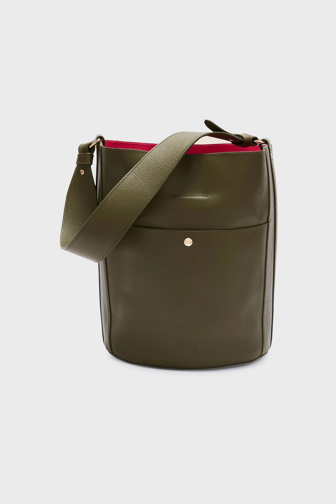 Sac Grand Sofia kaki intérieur fuchsia